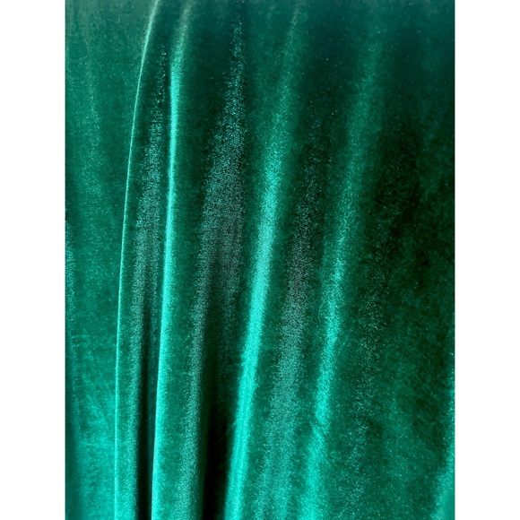 EUC Fervour Dark Green Velvet Skater Dress | Emerald ModCloth Zesty Festivities - Picture 5 of 7